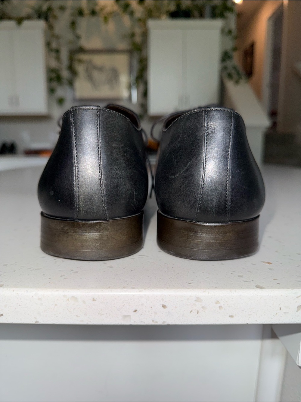 Santoni Black Leather Derby Shoes - Picture 6 of 13